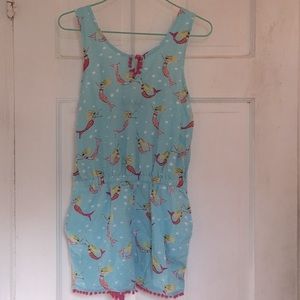 Land’s End girls mermaid romper in size small 7-8